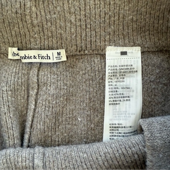 Abercrombie & Fitch Cozy Taupe 90’s Drawstring Sweater Joggers Medium - Picture 6 of 7